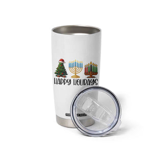 Christmas Hanukkah Kwanzaa Celebration Gift Tumbler Cup Happy Holidays TS12 Print Your Wear