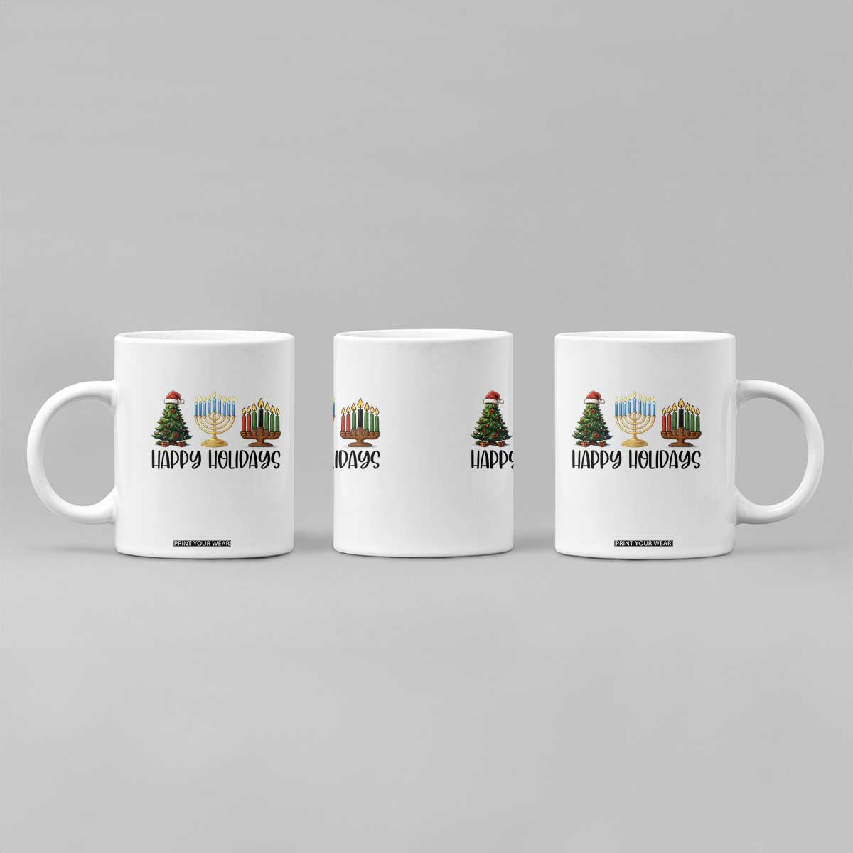 Christmas Hanukkah Kwanzaa Celebration Gift Coffee Mug Happy Holidays TS12 Print Your Wear