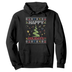 Happy Holidays For All Christmas Hanukkah Kwanzaa Gift Hoodie TS12 Black Print Your Wear
