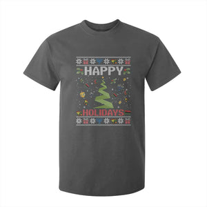 Happy Holidays For All Christmas Hanukkah Kwanzaa Gift T Shirt For Kid TS12 Dark Heather Print Your Wear