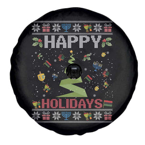 Happy Holidays For All Christmas Hanukkah Kwanzaa Gift Spare Tire Cover TS12 Print Your Wear