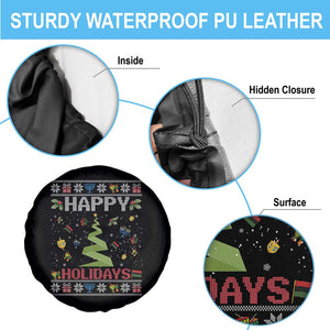 Happy Holidays For All Christmas Hanukkah Kwanzaa Gift Spare Tire Cover TS12 Print Your Wear