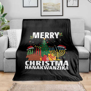 Merry Christmahanakwanzika Throw Blanket Christmas Hanukkah Kwanzaa Celebration Gift TS12 Print Your Wear