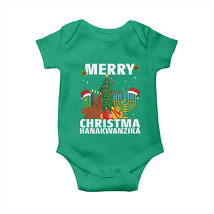 Merry Christmahanakwanzika Baby Onesie Christmas Hanukkah Kwanzaa Celebration Gift TS12 Irish Green Print Your Wear