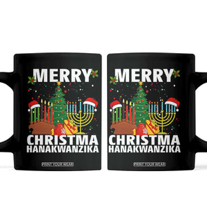 Merry Christmahanakwanzika Coffee Mug Christmas Hanukkah Kwanzaa Celebration Gift TS12 Black Print Your Wear