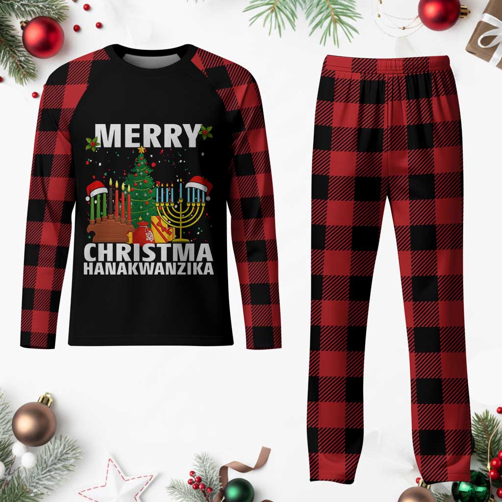Merry Christmahanakwanzika Plaid Pajama Set Christmas Hanukkah Kwanzaa Celebration Gift TS12 Buffalo Plaid Print Your Wear