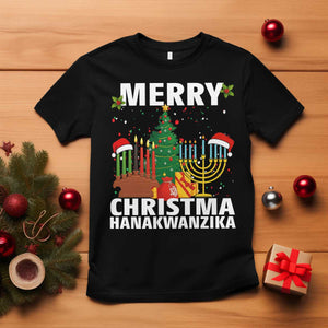 Merry Christmahanakwanzika T Shirt Christmas Hanukkah Kwanzaa Celebration Gift TS12 Black Print Your Wear