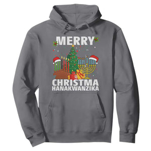 Merry Christmahanakwanzika Hoodie Christmas Hanukkah Kwanzaa Celebration Gift TS12 Charcoal Print Your Wear