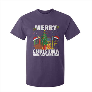 Merry Christmahanakwanzika T Shirt For Kid Christmas Hanukkah Kwanzaa Celebration Gift TS12 Purple Print Your Wear