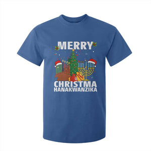 Merry Christmahanakwanzika T Shirt For Kid Christmas Hanukkah Kwanzaa Celebration Gift TS12 Royal Blue Print Your Wear