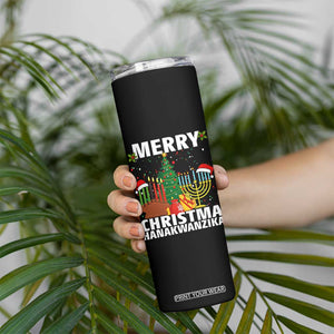 Merry Christmahanakwanzika Skinny Tumbler Christmas Hanukkah Kwanzaa Celebration Gift TS12 Print Your Wear