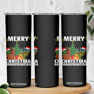 Merry Christmahanakwanzika Skinny Tumbler Christmas Hanukkah Kwanzaa Celebration Gift TS12 Print Your Wear