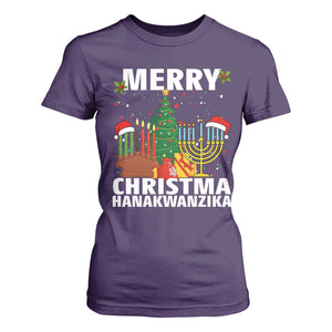Merry Christmahanakwanzika T Shirt For Women Christmas Hanukkah Kwanzaa Celebration Gift TS12 Purple Print Your Wear