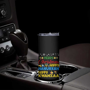 Celebrate All Holidays Merry Christmas Hanukkah Kwanzaa Gift Skinny Tumbler TS12 Print Your Wear