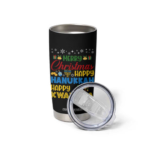 Celebrate All Holidays Merry Christmas Hanukkah Kwanzaa Gift Tumbler Cup TS12 Print Your Wear