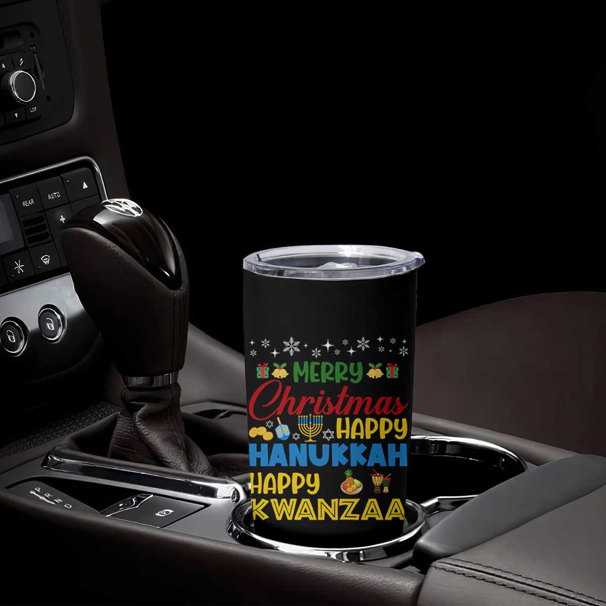 Celebrate All Holidays Merry Christmas Hanukkah Kwanzaa Gift Tumbler Cup TS12 Print Your Wear