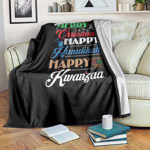 Funny Christmas Hanukkah Kwanzaa Throw Blanket December Holiday Gift TS12 Print Your Wear