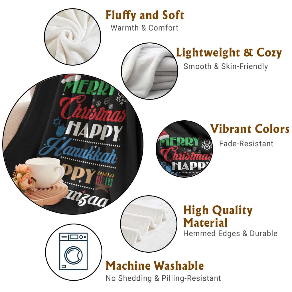 Funny Christmas Hanukkah Kwanzaa Throw Blanket December Holiday Gift TS12 Print Your Wear