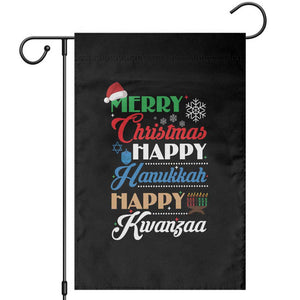 Funny Christmas Hanukkah Kwanzaa Garden Flag December Holiday Gift TS12 Black Print Your Wear