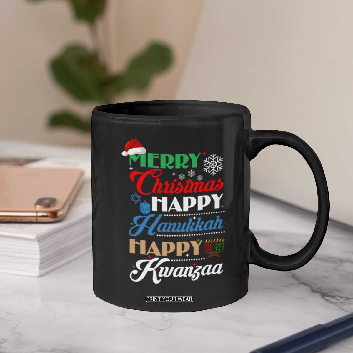 Funny Christmas Hanukkah Kwanzaa Coffee Mug December Holiday Gift TS12 Print Your Wear