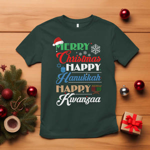 Funny Christmas Hanukkah Kwanzaa T Shirt December Holiday Gift TS12 Dark Forest Green Print Your Wear