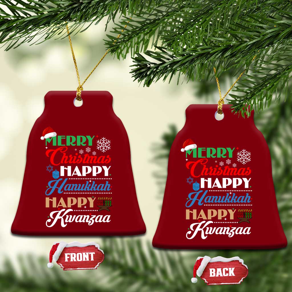 Funny Christmas Hanukkah Kwanzaa Ceramic Ornament December Holiday Gift TS12 Print Your Wear