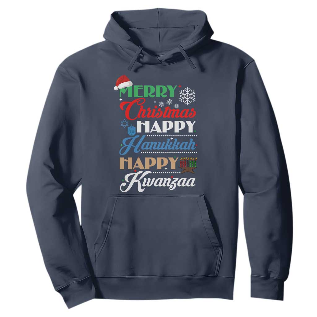 Funny Christmas Hanukkah Kwanzaa Hoodie December Holiday Gift TS12 Navy Print Your Wear