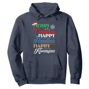 Funny Christmas Hanukkah Kwanzaa Hoodie December Holiday Gift TS12 Navy Print Your Wear