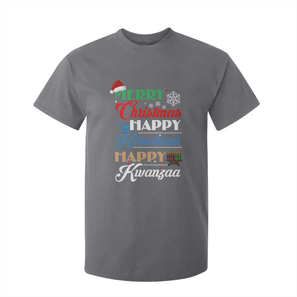 Funny Christmas Hanukkah Kwanzaa T Shirt For Kid December Holiday Gift TS12 Charcoal Print Your Wear