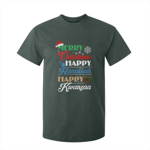 Funny Christmas Hanukkah Kwanzaa T Shirt For Kid December Holiday Gift TS12 Dark Forest Green Print Your Wear