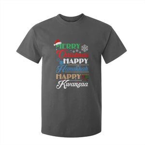 Funny Christmas Hanukkah Kwanzaa T Shirt For Kid December Holiday Gift TS12 Dark Heather Print Your Wear