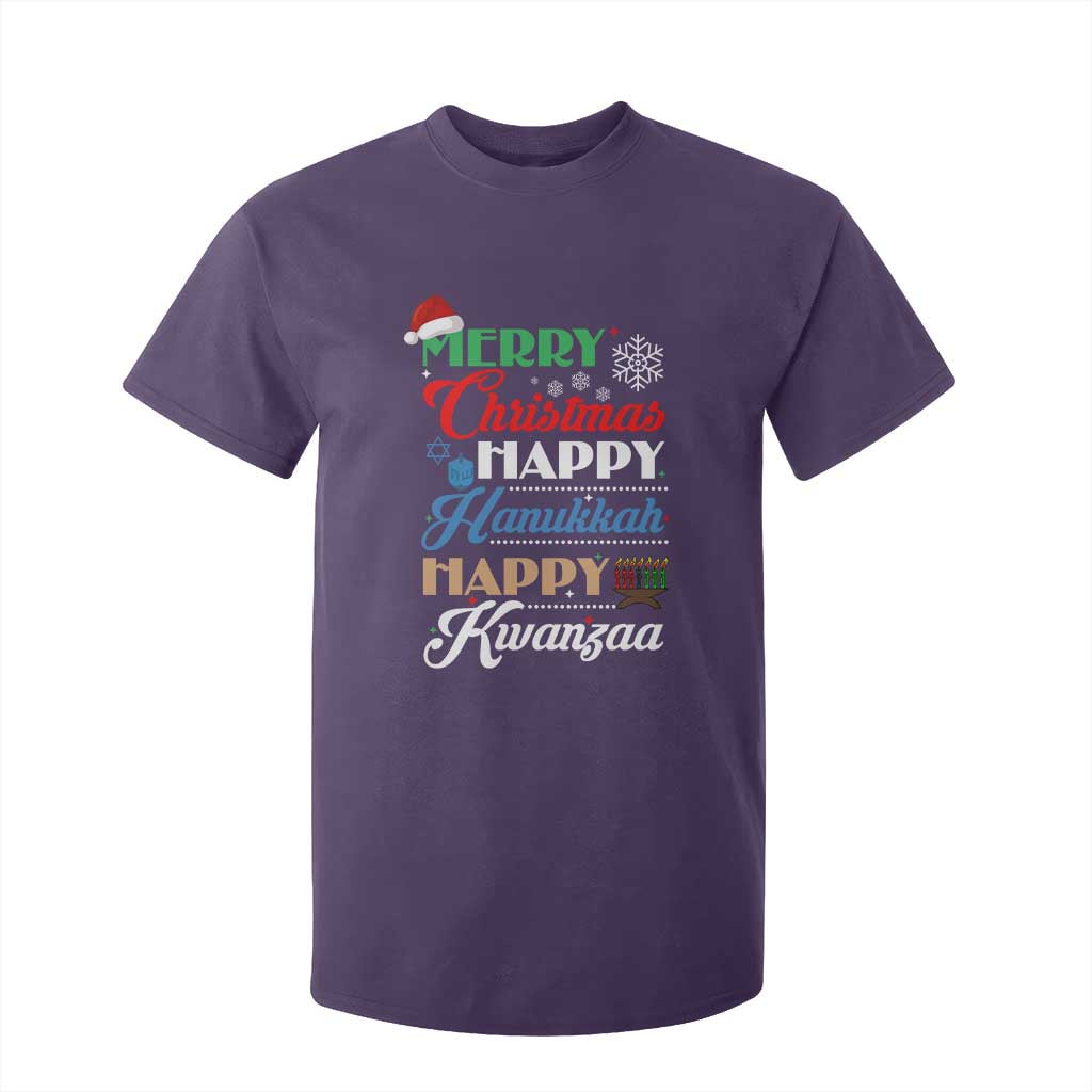 Funny Christmas Hanukkah Kwanzaa T Shirt For Kid December Holiday Gift TS12 Purple Print Your Wear