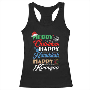 Funny Christmas Hanukkah Kwanzaa Racerback Tank Top December Holiday Gift TS12 Black Print Your Wear