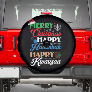 Funny Christmas Hanukkah Kwanzaa Spare Tire Cover December Holiday Gift TS12 Black Print Your Wear