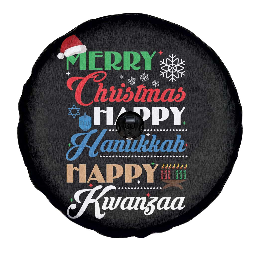 Funny Christmas Hanukkah Kwanzaa Spare Tire Cover December Holiday Gift - Print Your Wear