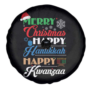 Funny Christmas Hanukkah Kwanzaa Spare Tire Cover December Holiday Gift - Print Your Wear