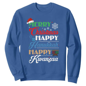 Funny Christmas Hanukkah Kwanzaa Sweatshirt December Holiday Gift TS12 Royal Blue Print Your Wear
