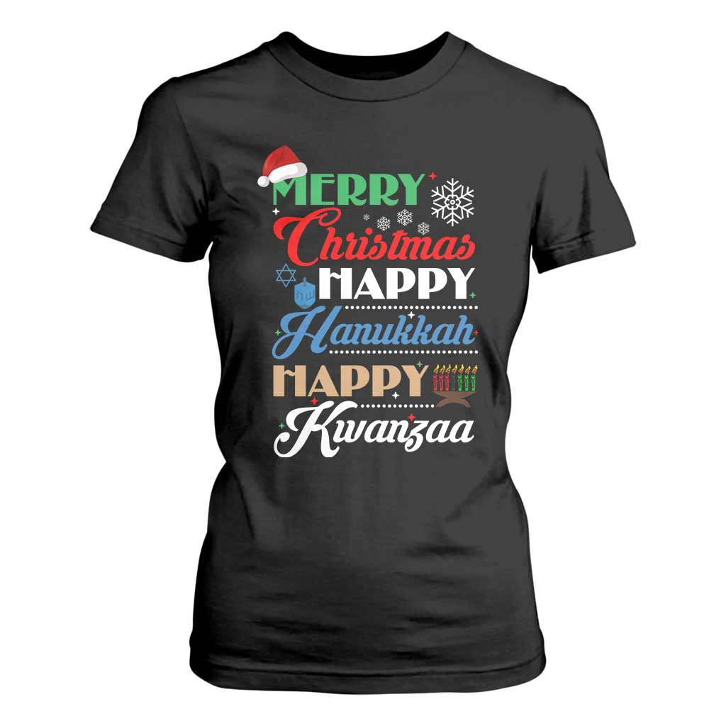 Funny Christmas Hanukkah Kwanzaa T Shirt For Women December Holiday Gift TS12 Black Print Your Wear