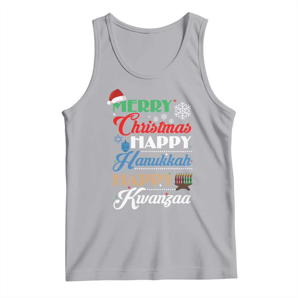 Funny Christmas Hanukkah Kwanzaa Tank Top December Holiday Gift TS12 Athletic Heather Print Your Wear