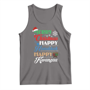 Funny Christmas Hanukkah Kwanzaa Tank Top December Holiday Gift TS12 Deep Heather Print Your Wear