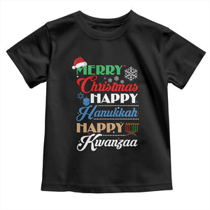 Funny Christmas Hanukkah Kwanzaa Toddler T Shirt December Holiday Gift TS12 Black Print Your Wear