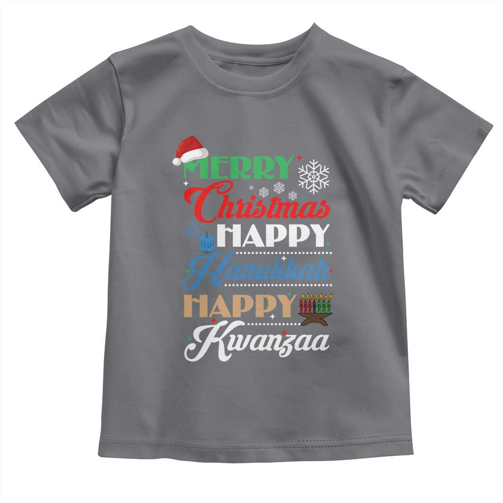 Funny Christmas Hanukkah Kwanzaa Toddler T Shirt December Holiday Gift TS12 Charcoal Print Your Wear