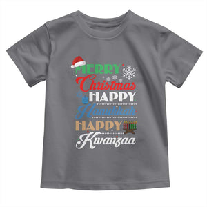 Funny Christmas Hanukkah Kwanzaa Toddler T Shirt December Holiday Gift TS12 Charcoal Print Your Wear