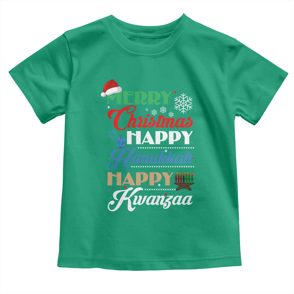 Funny Christmas Hanukkah Kwanzaa Toddler T Shirt December Holiday Gift TS12 Irish Green Print Your Wear