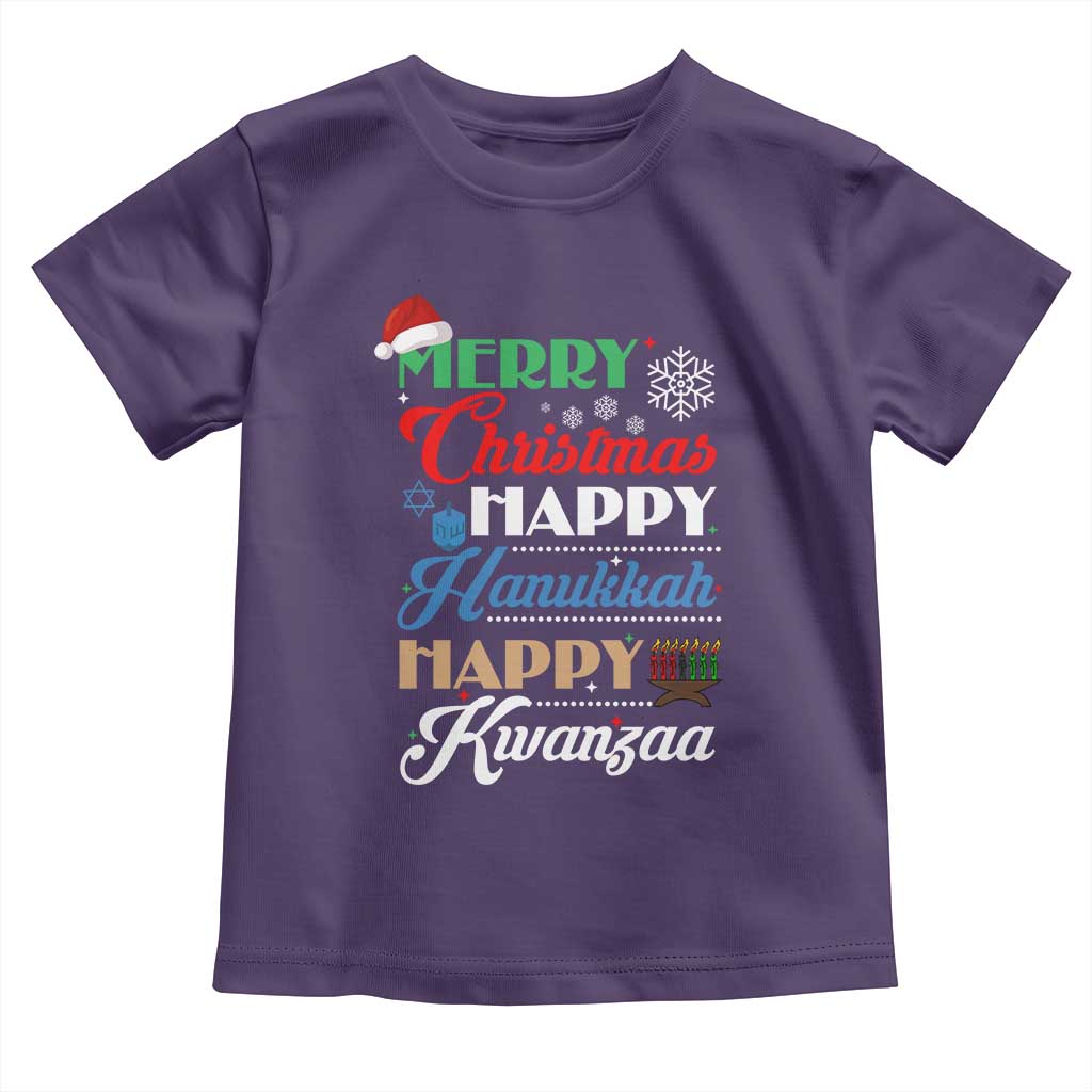 Funny Christmas Hanukkah Kwanzaa Toddler T Shirt December Holiday Gift TS12 Purple Print Your Wear