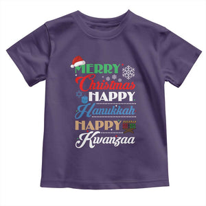 Funny Christmas Hanukkah Kwanzaa Toddler T Shirt December Holiday Gift TS12 Purple Print Your Wear