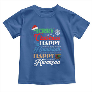 Funny Christmas Hanukkah Kwanzaa Toddler T Shirt December Holiday Gift TS12 Royal Blue Print Your Wear