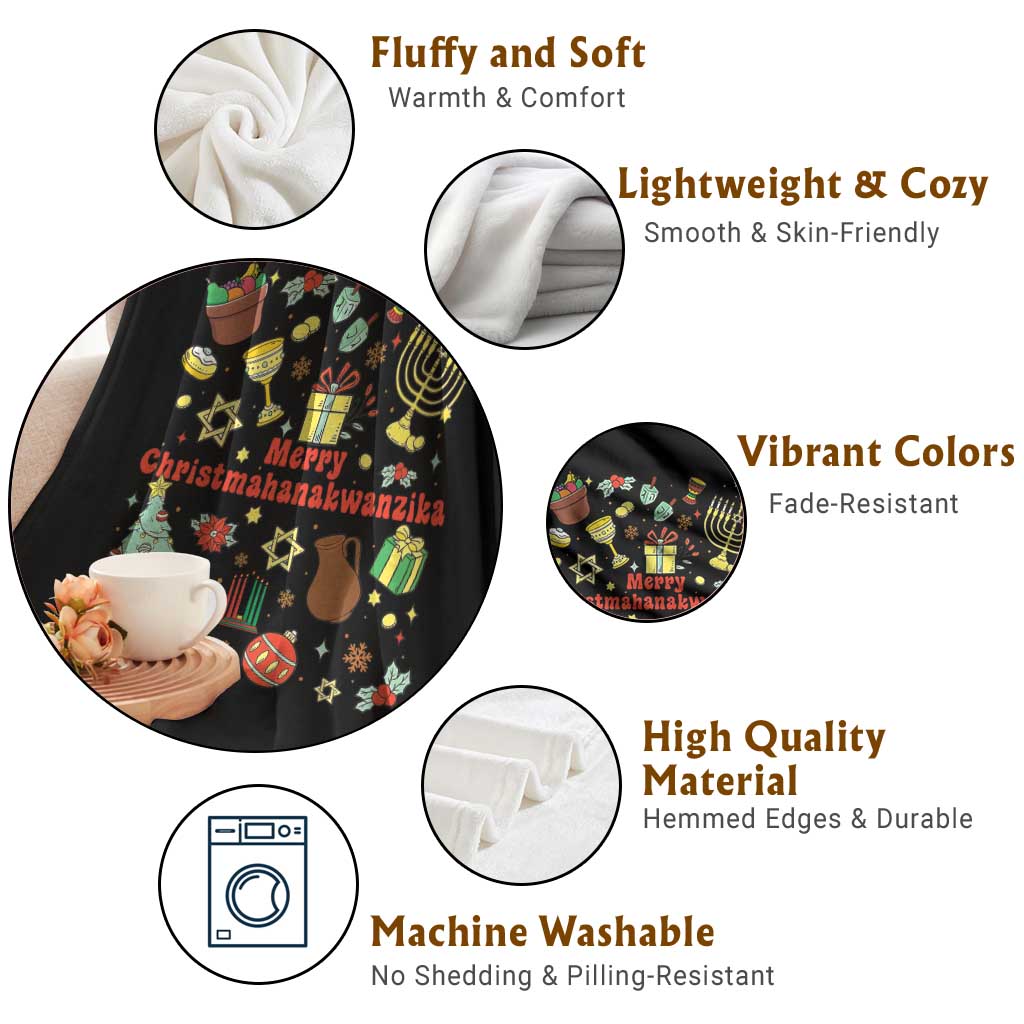 Merry Christmahanakwanzika Throw Blanket Funny Winter Holiday Gift TS12 Print Your Wear