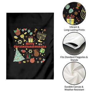 Merry Christmahanakwanzika Garden Flag Funny Winter Holiday Gift TS12 Print Your Wear
