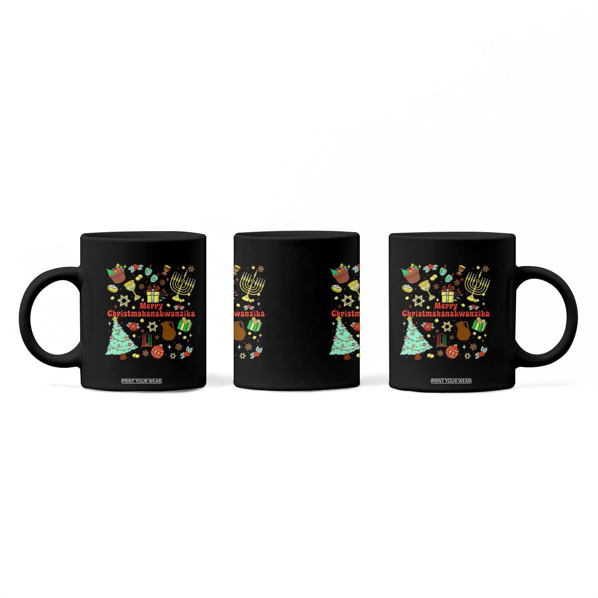 Merry Christmahanakwanzika Coffee Mug Funny Winter Holiday Gift TS12 Print Your Wear